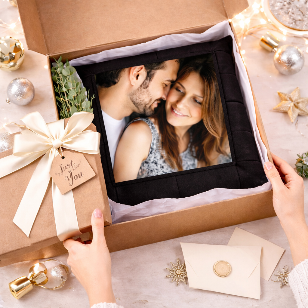 Personalized Photo Cushion | Custom Printed Pillow Gift - Couple