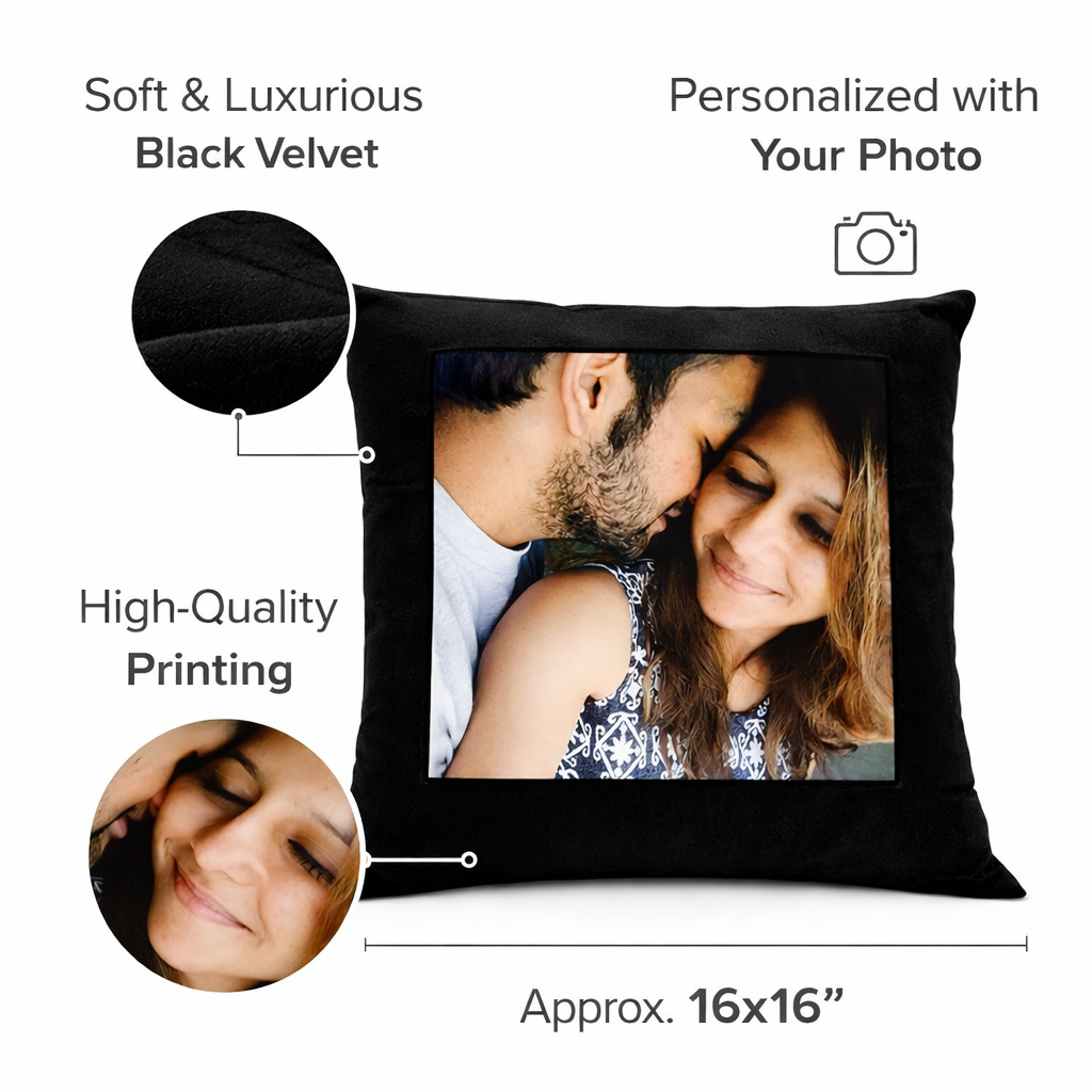 Personalized Photo Cushion | Custom Printed Pillow Gift - Couple