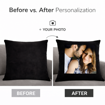 Personalized Photo Cushion | Custom Printed Pillow Gift - Couple