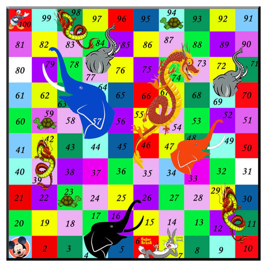 Personalized Snakes & Ladders - Cartoon