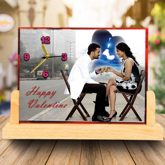Personalized Desktop Clock - Valentine