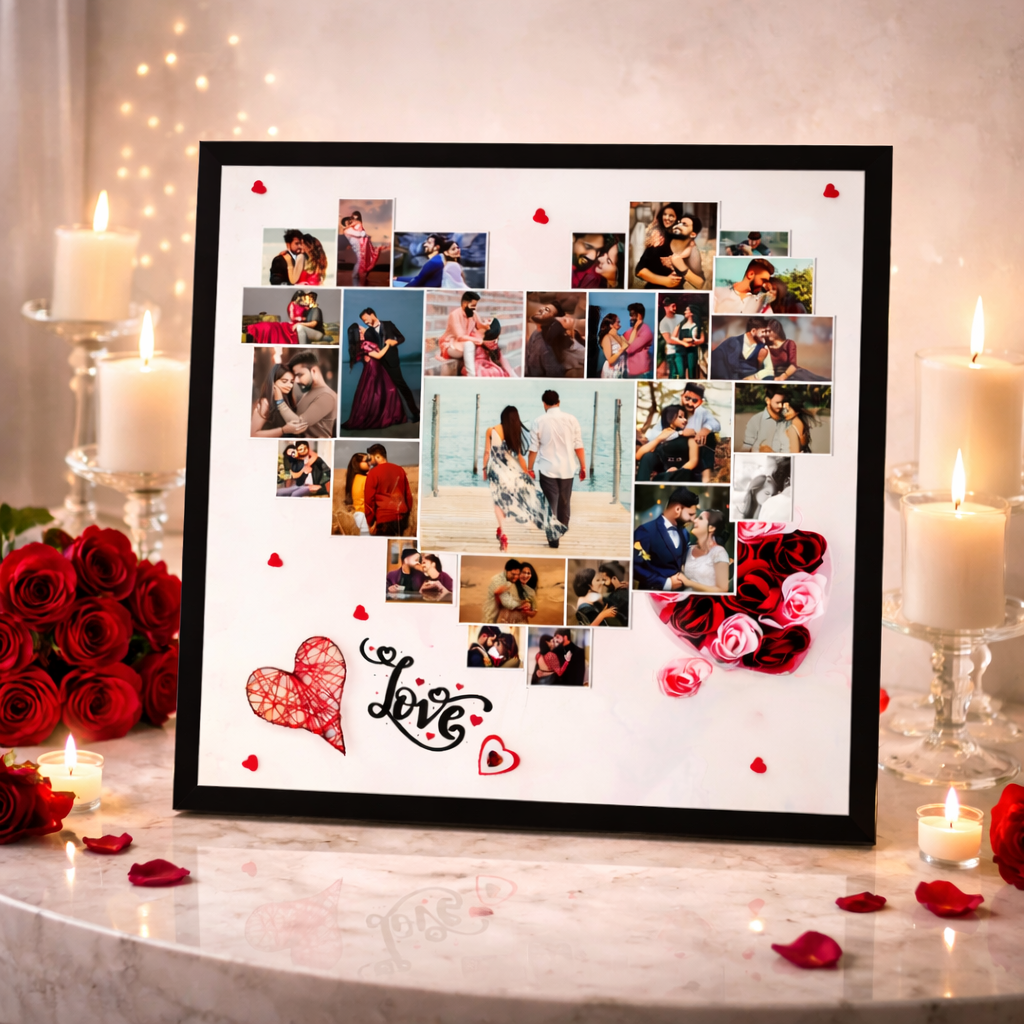 Together Forever Personalized Collage Frame – 12x12 Inches | Romantic Gift
