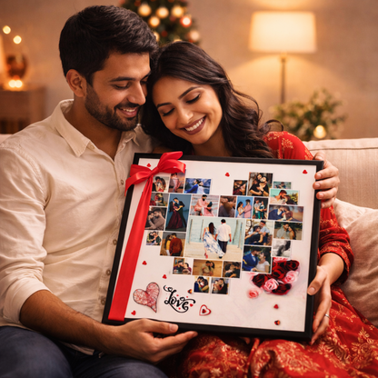 Together Forever Personalized Collage Frame – 12x12 Inches | Romantic Gift